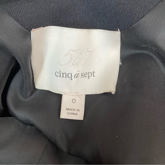 Cinq a Sept Zahara Black Ruffle Mini Dress Sleeveless Size 0 - Picture 5 of 7